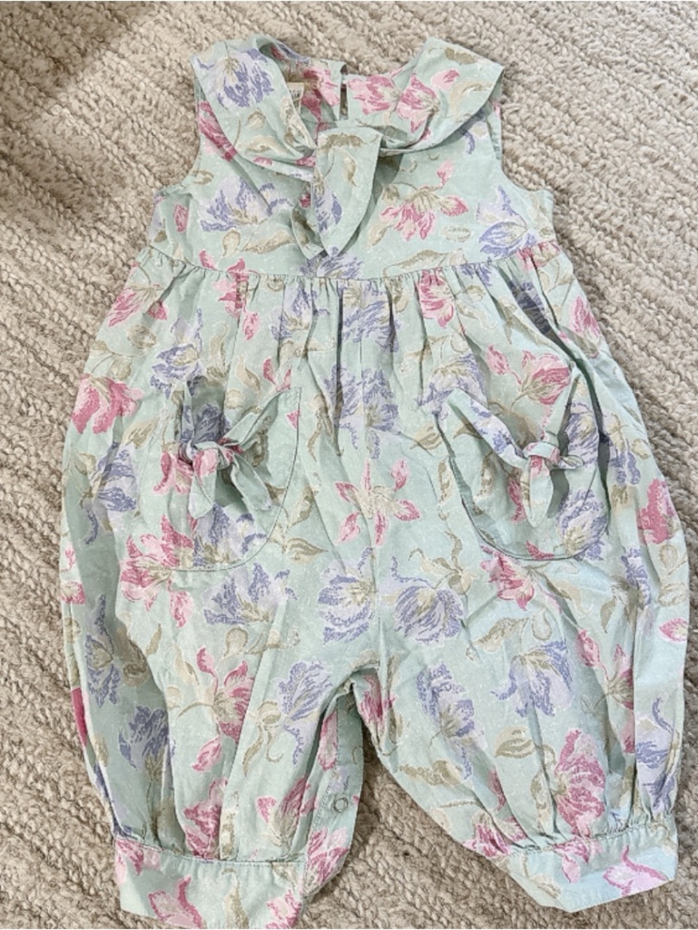 Vintage Laura Ashley Romper Overalls Size 24M Cotton